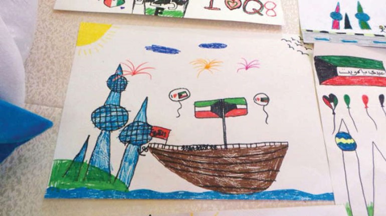 رسومات عن حب الكويت